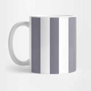 Dusty Purple and White Thick Stripe Pattern Mug